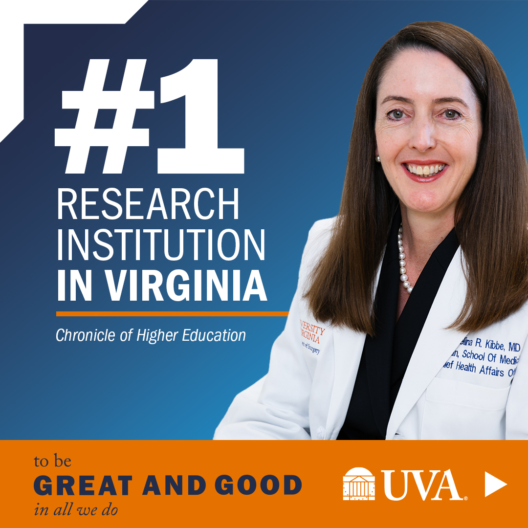 No.1 Research Institution In Virginia, to be great and good in all we do