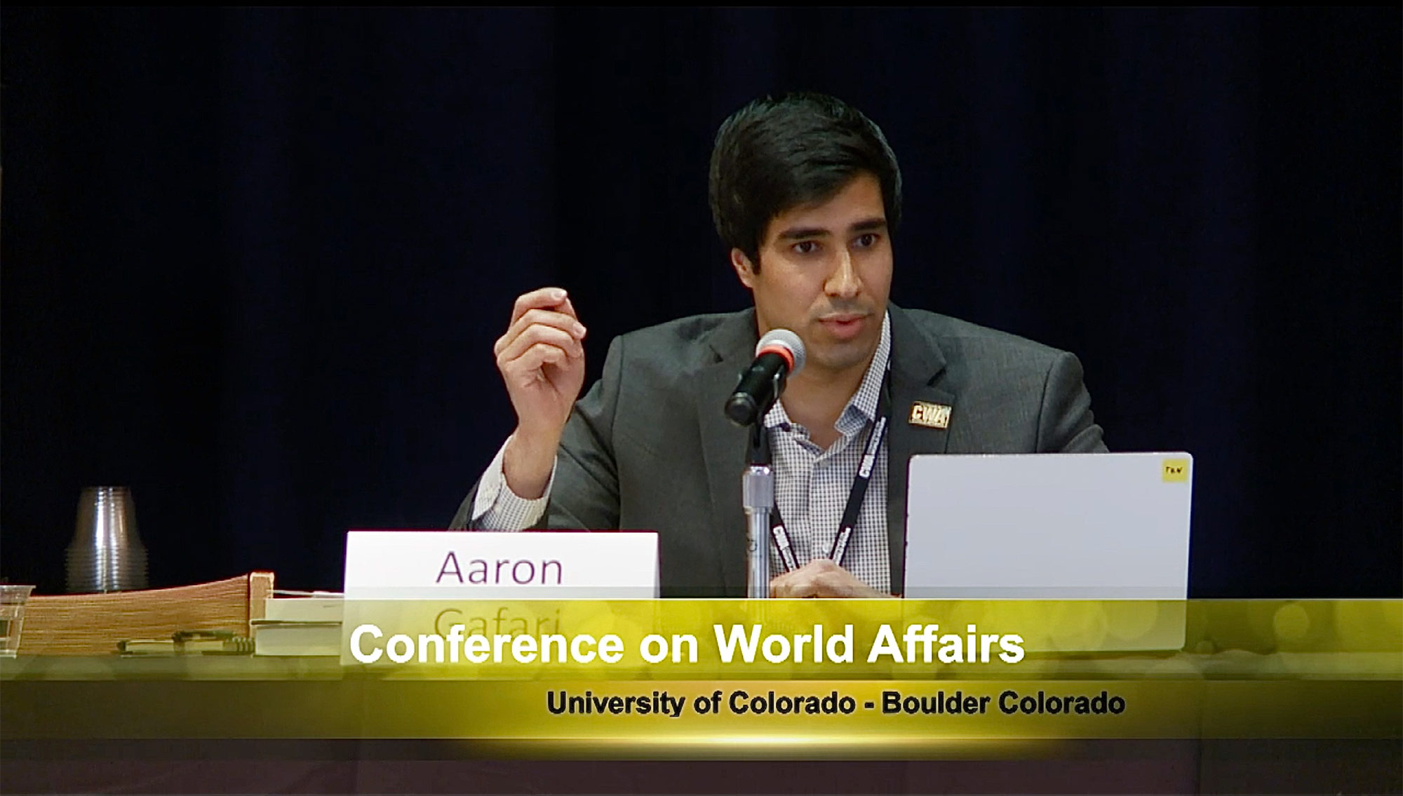 Gafari at a Conference of World Affairs
