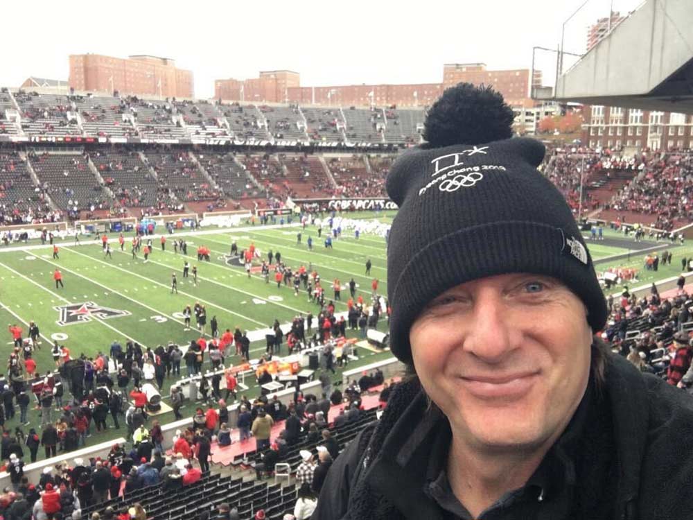 Selfie of Chuck Culpepper  at a football game