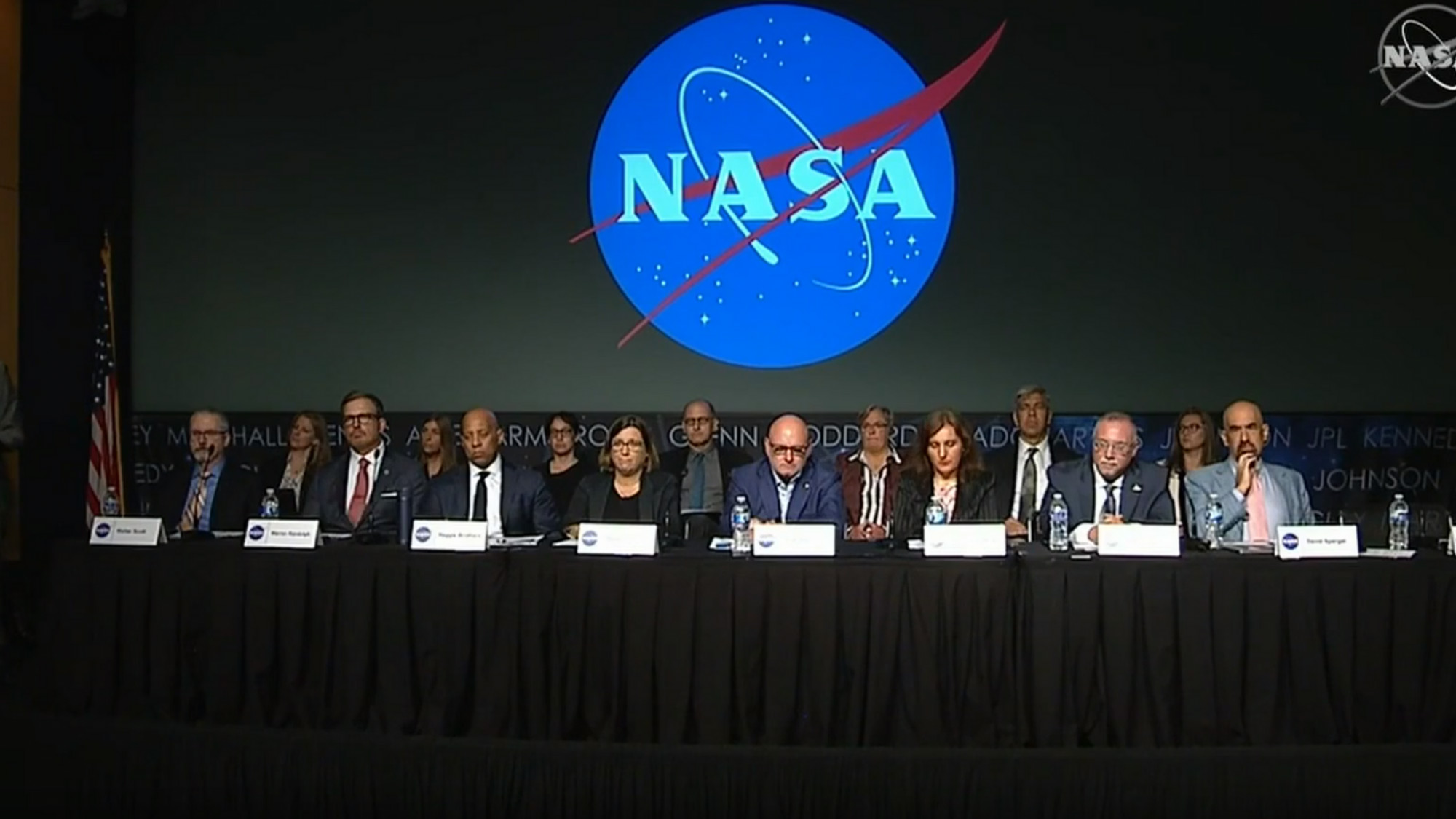 A panel of people at NASA