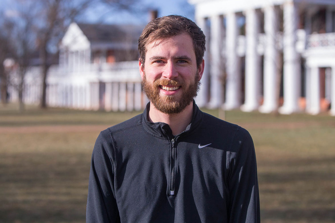 Adam Thies, a graduate student in the Curry School of Education, founded Jefferson Jogs, combining his love of history and running.