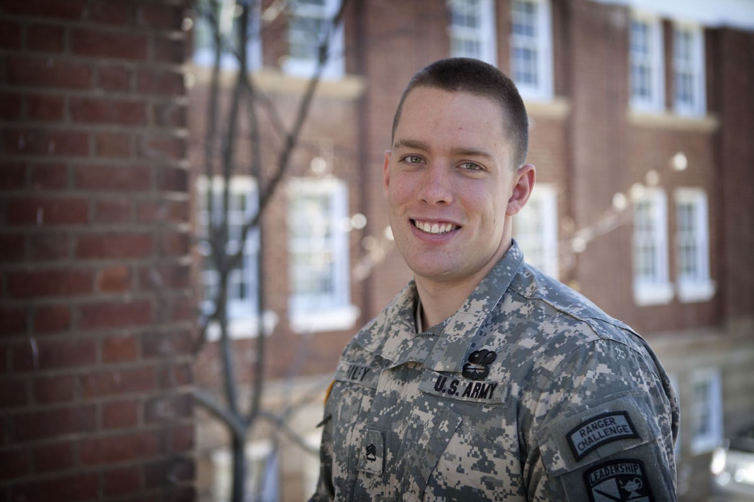 Joseph Riley headshot in Military camo uniform