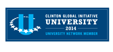 Text reads: Clinton Global Initiative University 2014, University Network Member