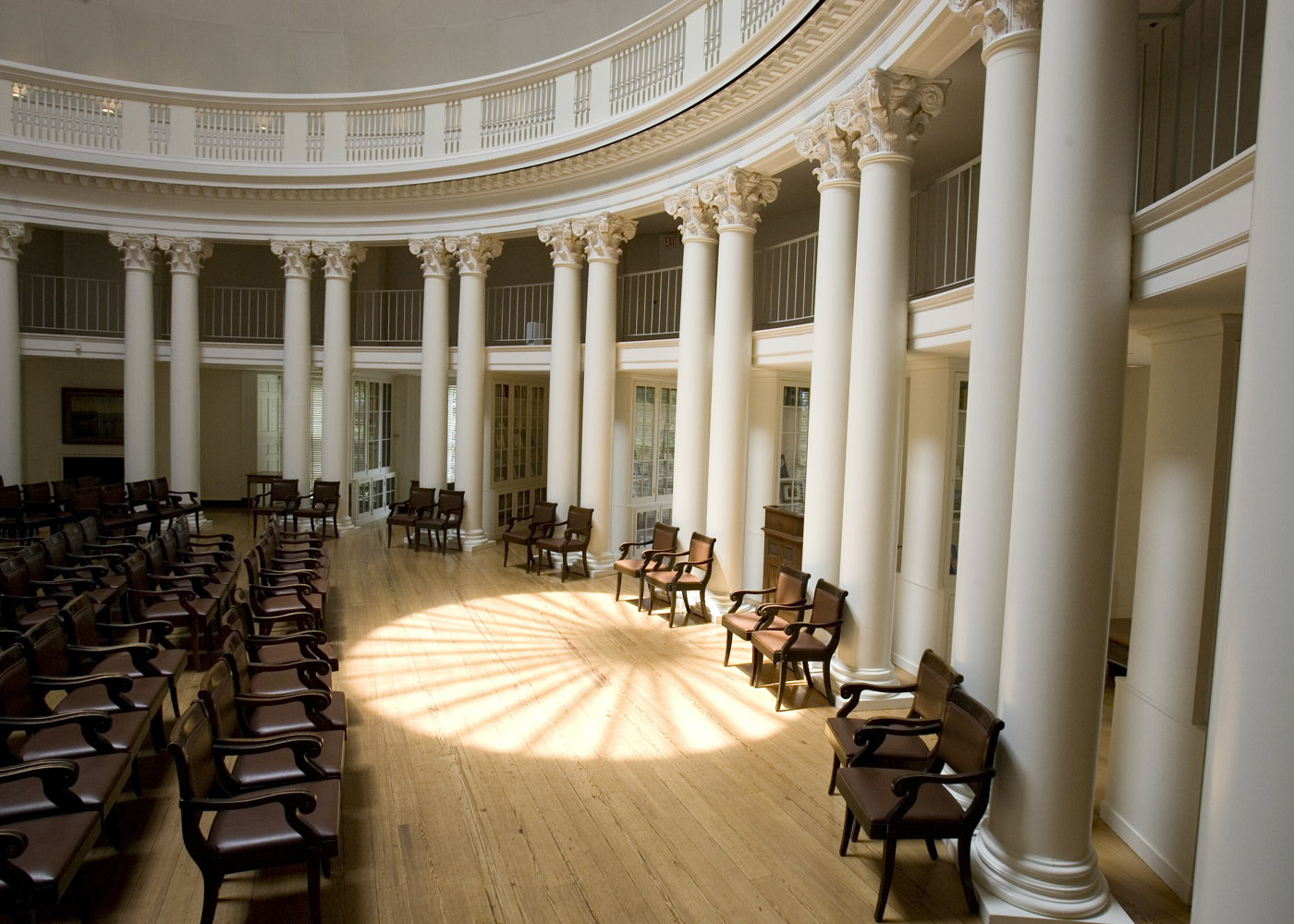 Chairs set up in rows in the Rotunda's Dome room