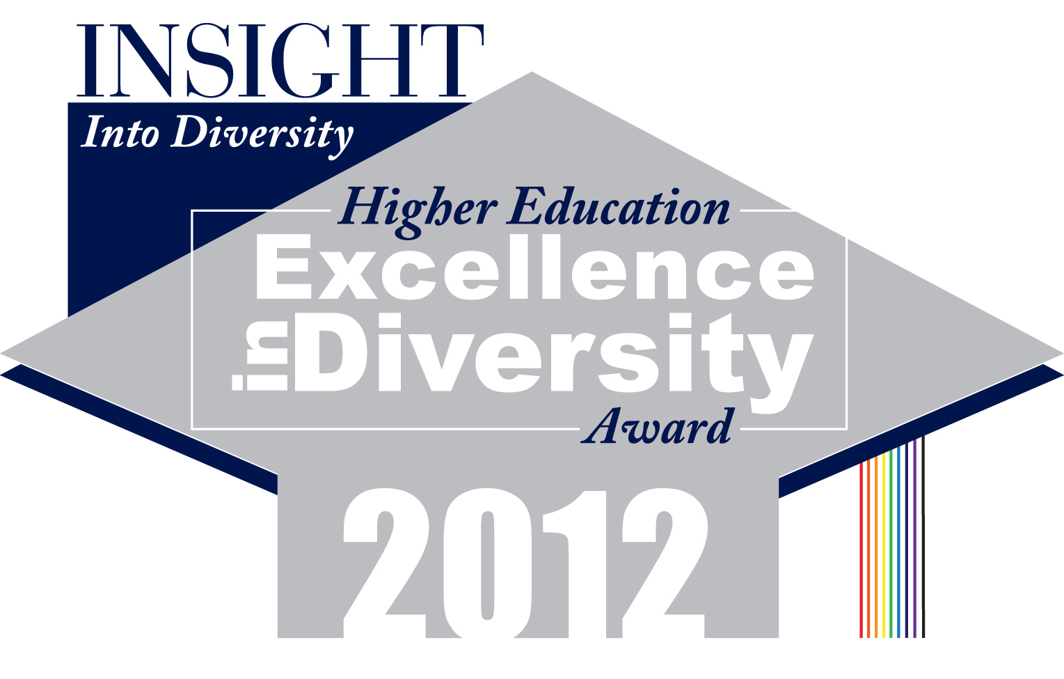 Text reads: Insight into diversity. Higher education excellence in Diversity award 2012