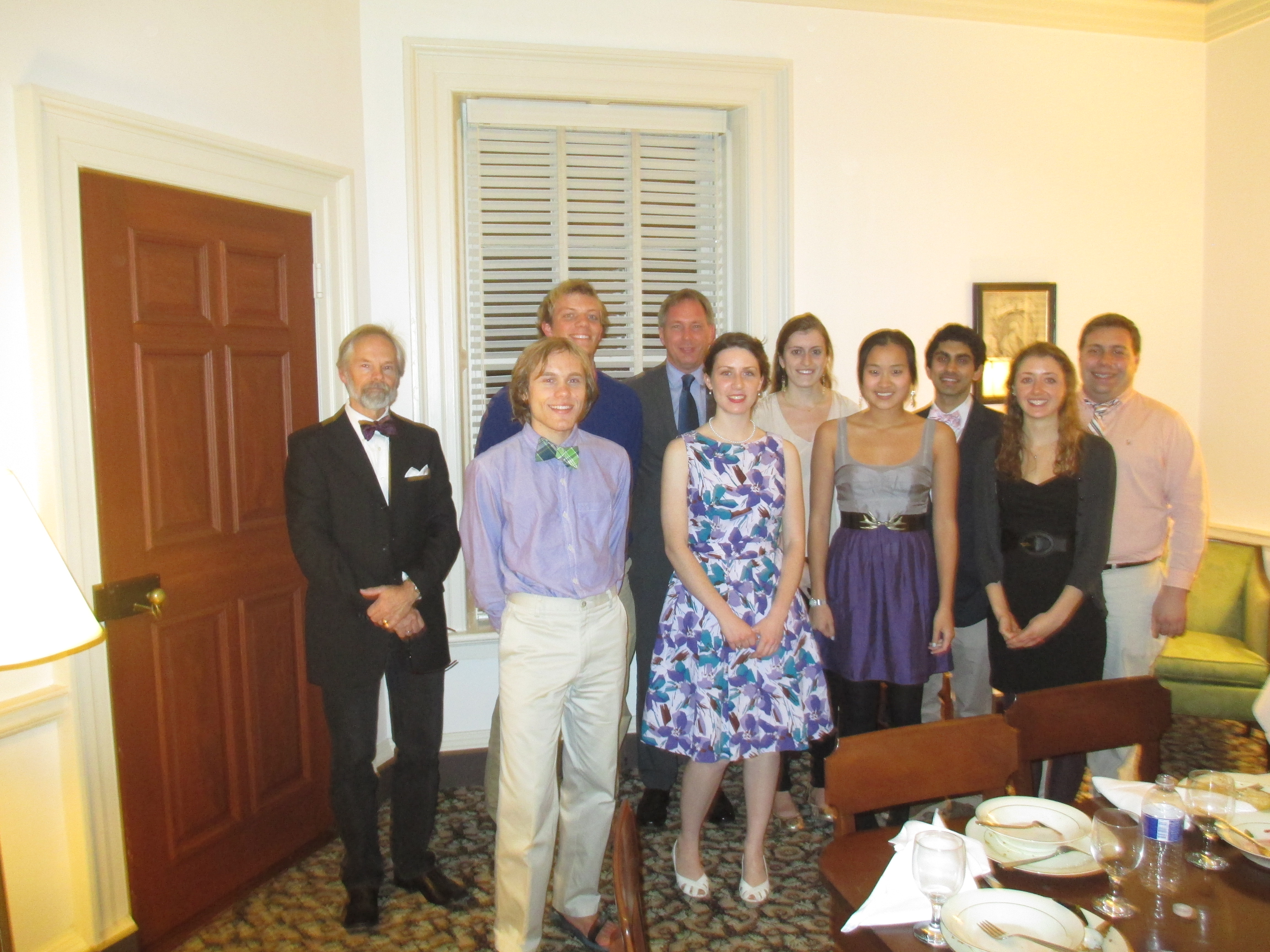 Group photo: Dana Elzy, Ethan Nyberg, Prof. Will Guilford, Bailey Risteen, Pranav Aurora and Alex McGlothlin; in the front row (L-R) are Adam Campbell, Carolyn Jensen, Ellen Zhong and Sydney Schrider
