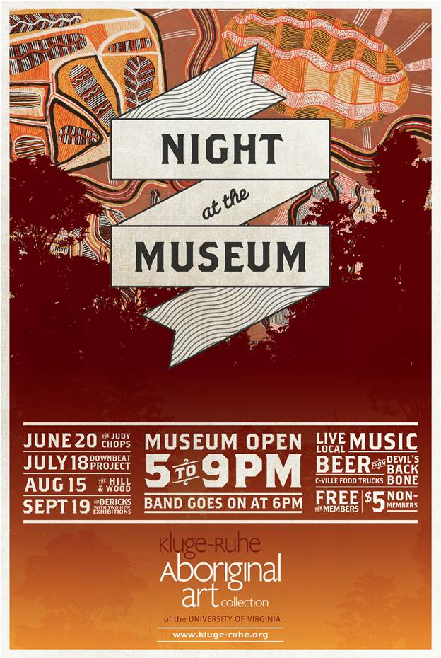 text reads: Night at the Museum flyer