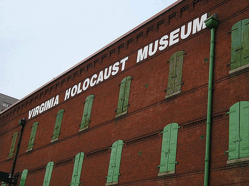 Building with a sign that reads: Virginia Holocaust Museum