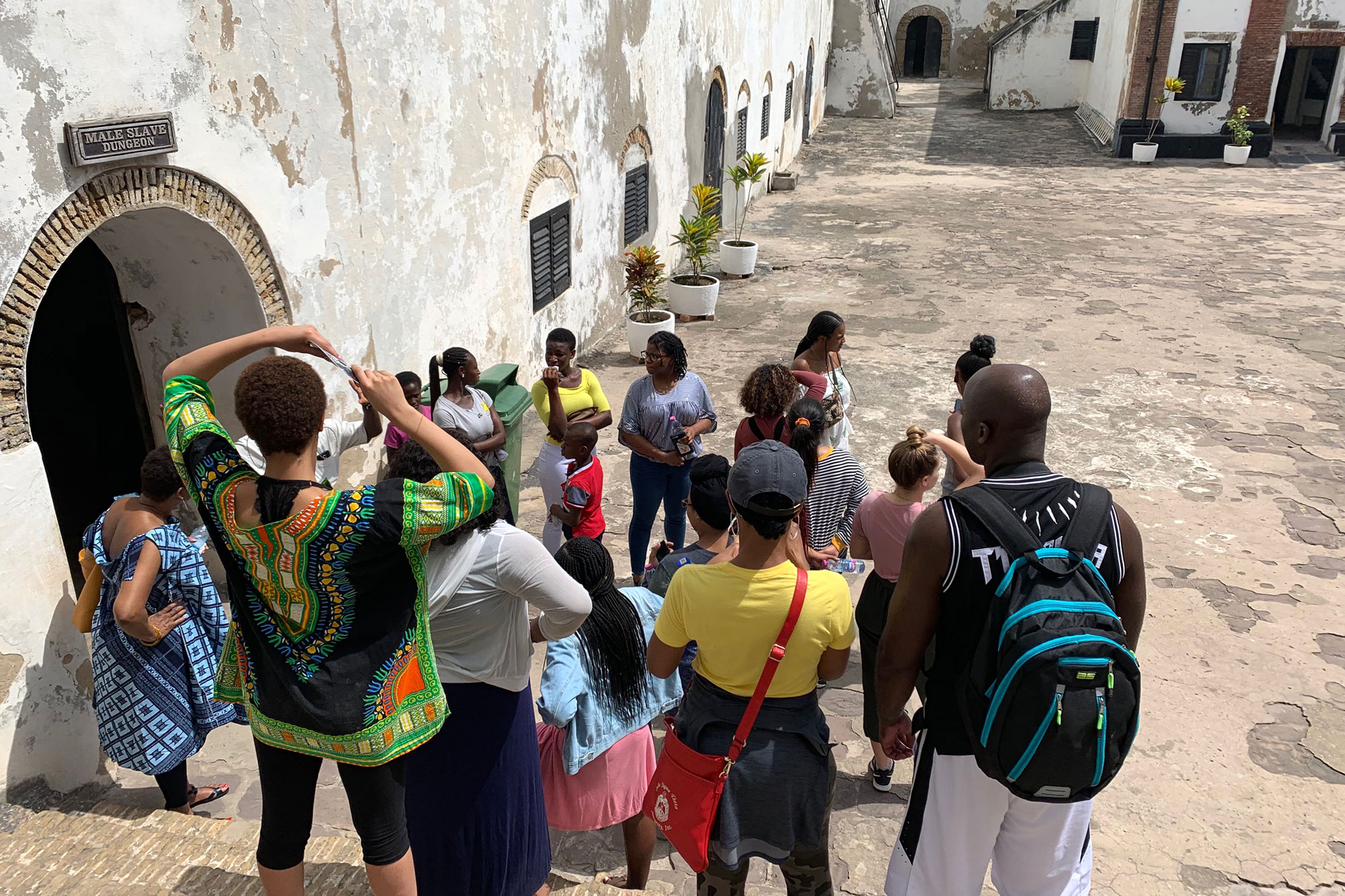 Students visited the Elmina slave fort in Ghana 
