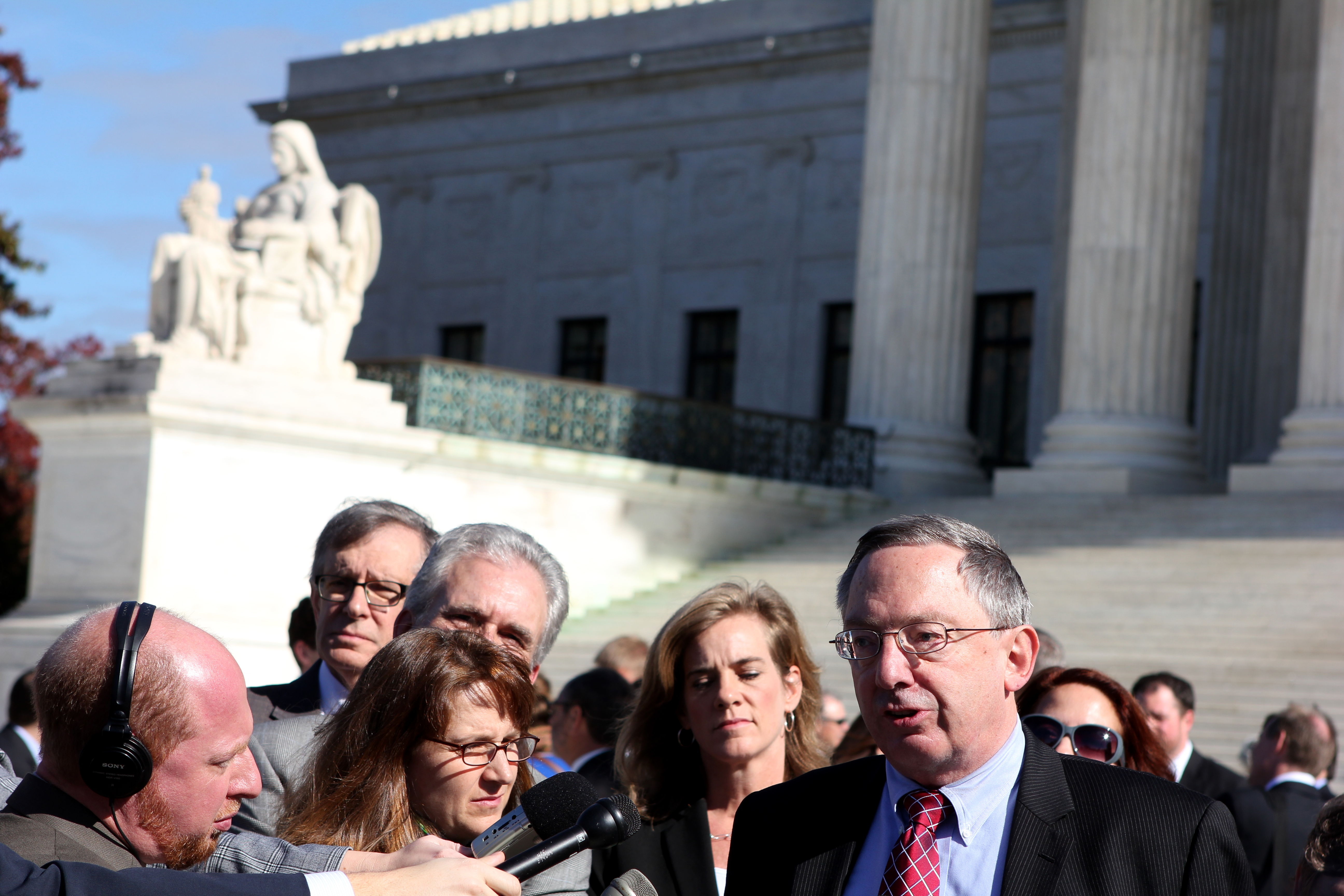 Douglas Laycock during a press conference outside of the Supreme Court Building
