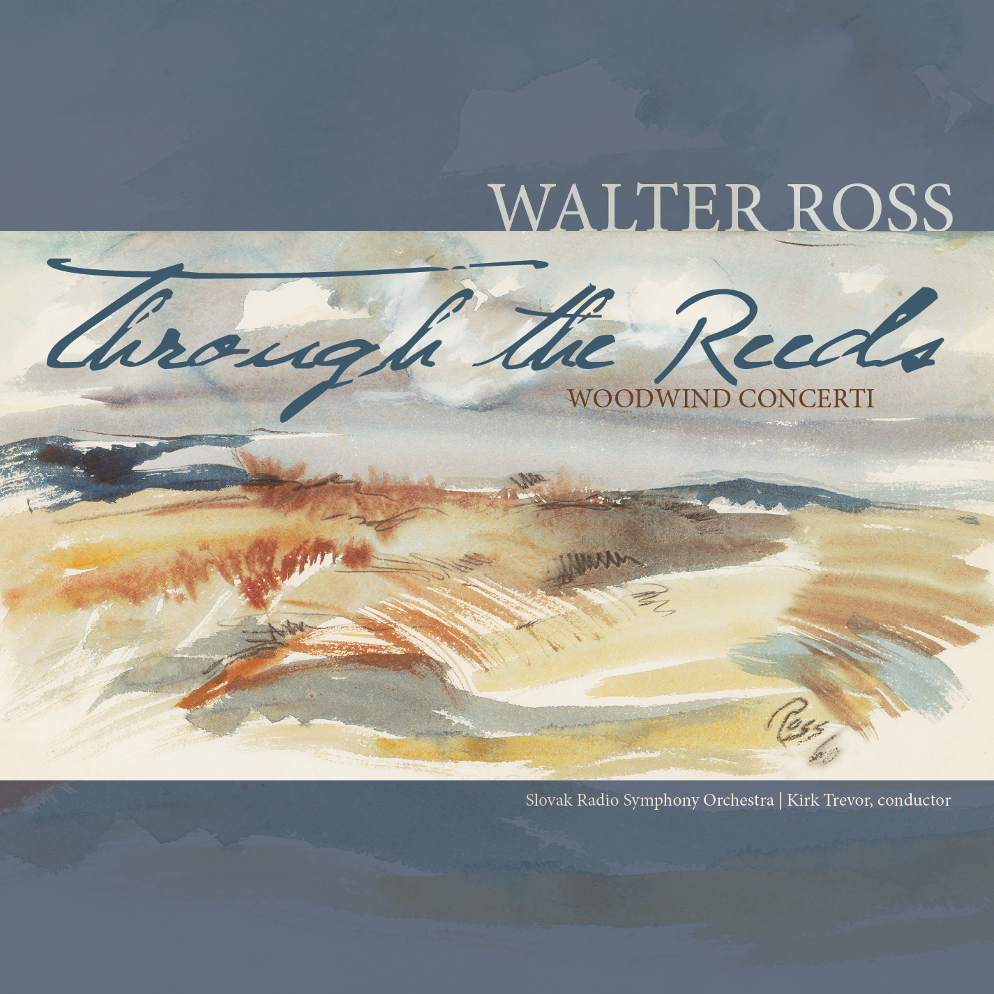 Text reads: Walter Ross.  Through the Reeds woodwind Concerti