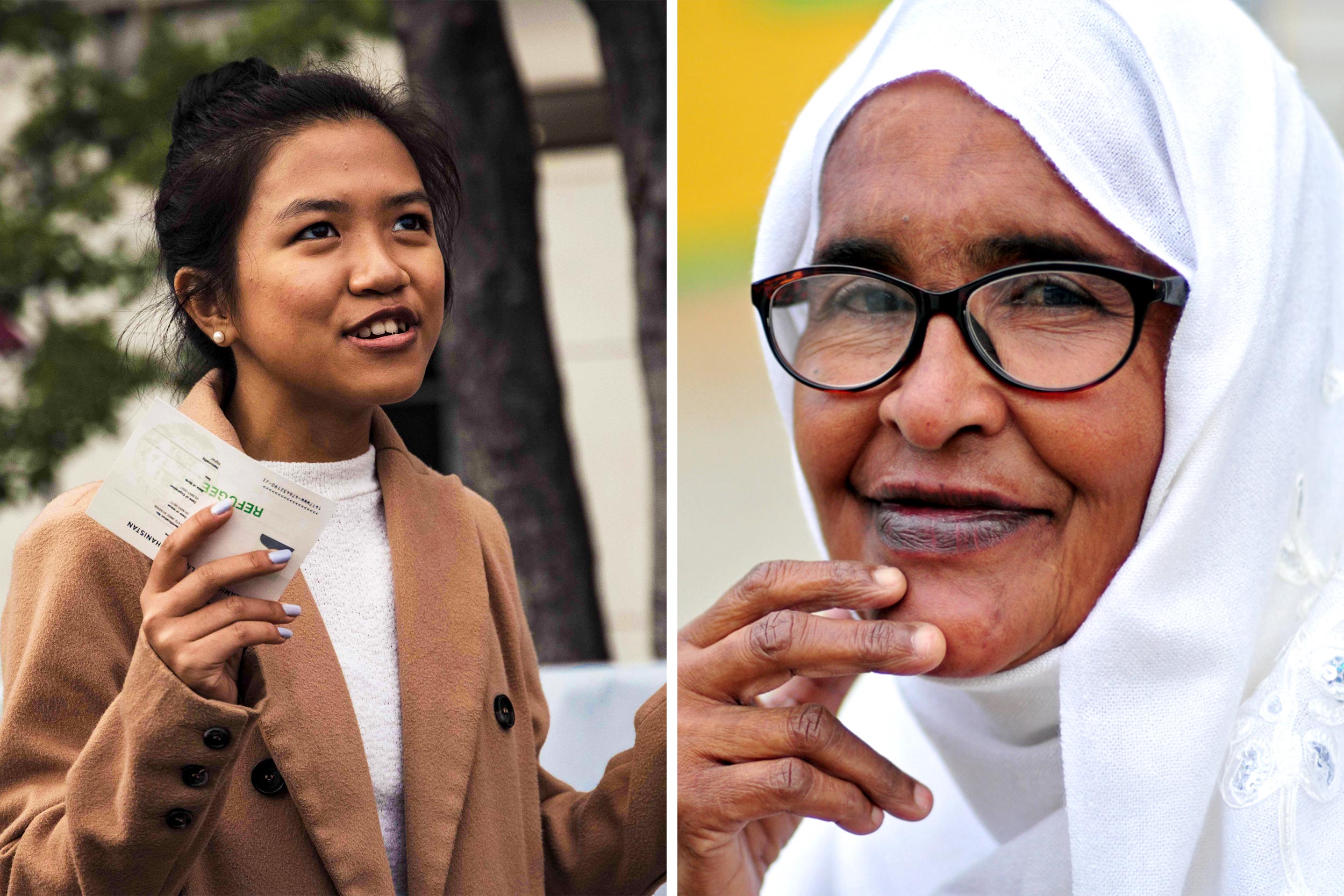 Headshots left to right: Bawi and Mama Amina