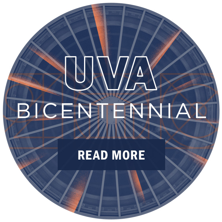 Text reads: UVA Bicentennial: Read More