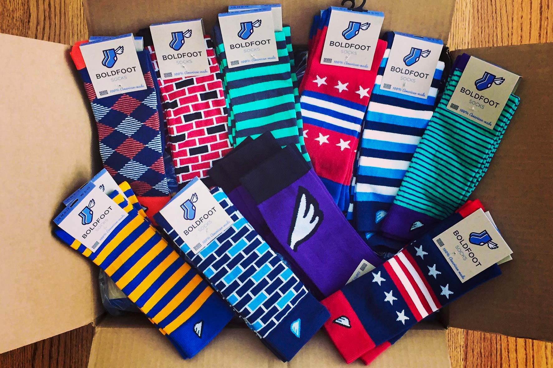 Bold Foot socks with various styles