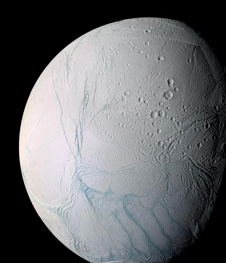 Enceladus’ south polar region. 