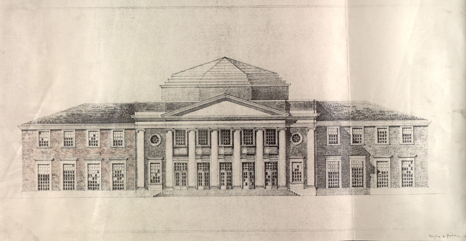 One of the rejected designs for Clark Hall called for a large dome.&nbsp;