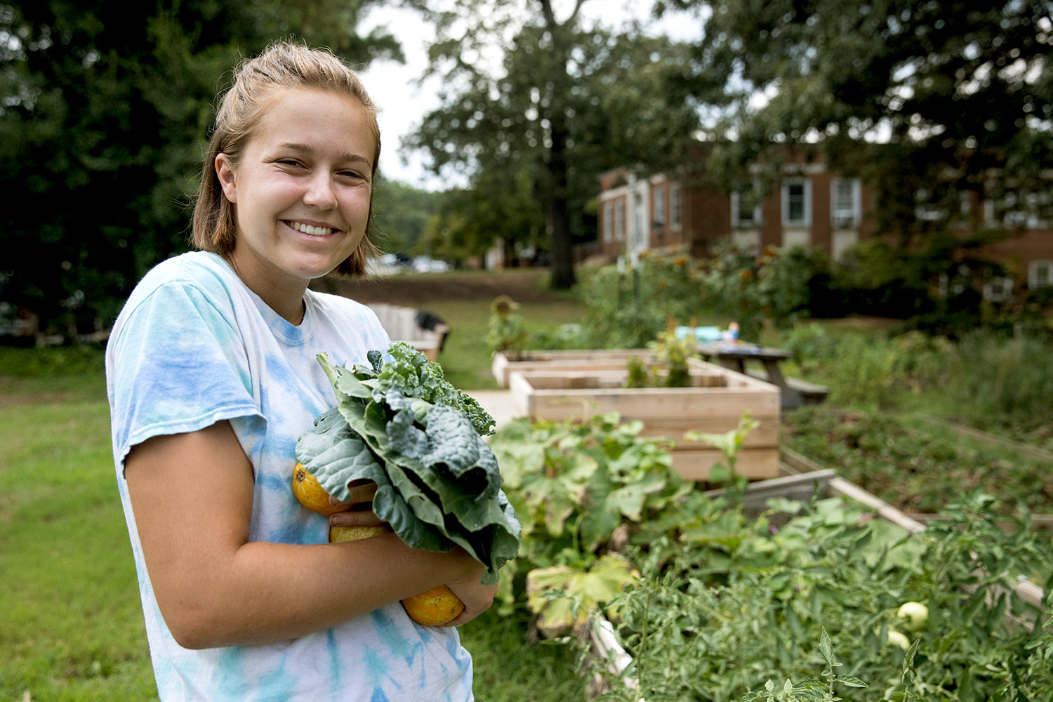 Watt says that once she discovered the community garden, it quickly became one of her favorite spots on Grounds. 
