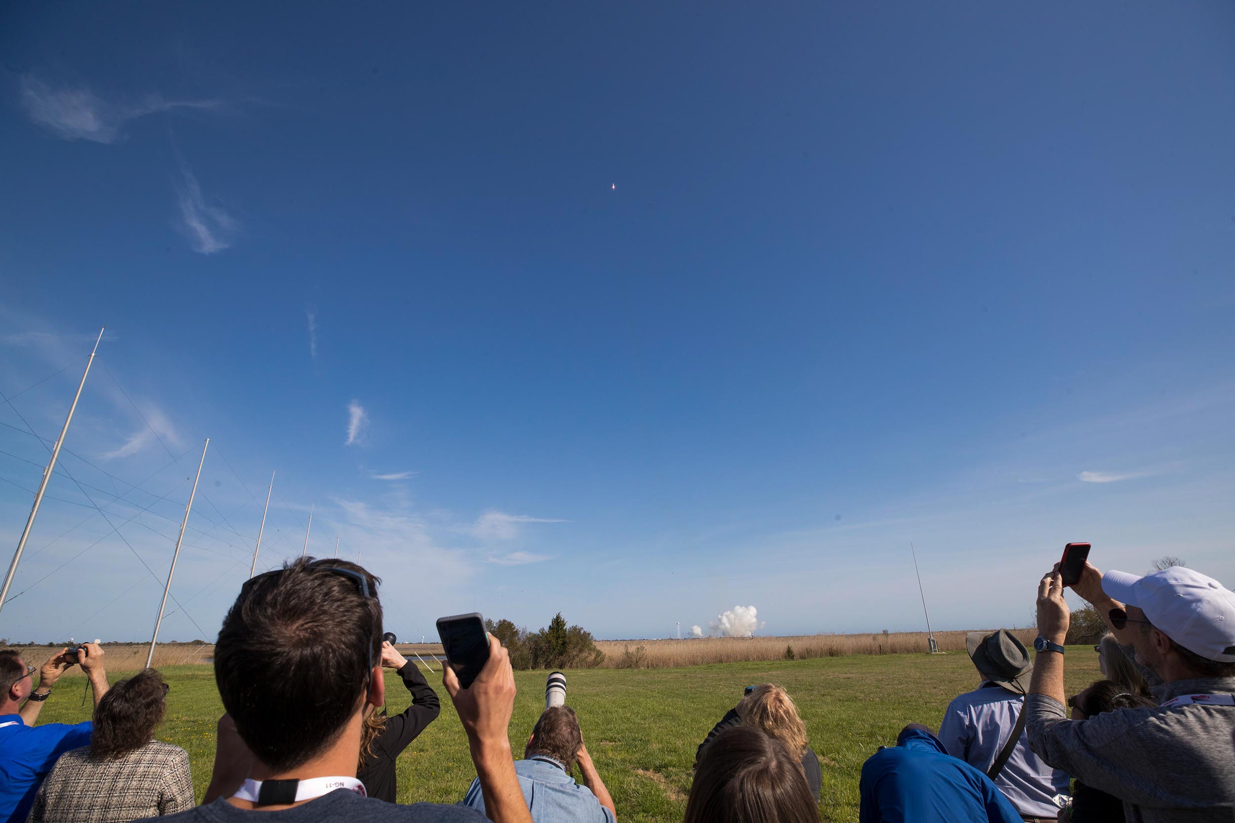 UVA students watch as a rocket carries the CubeSat payload into space