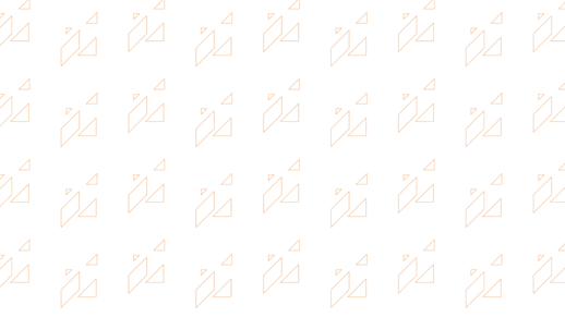 White background with orange geometric shapes placed in even columns and rows