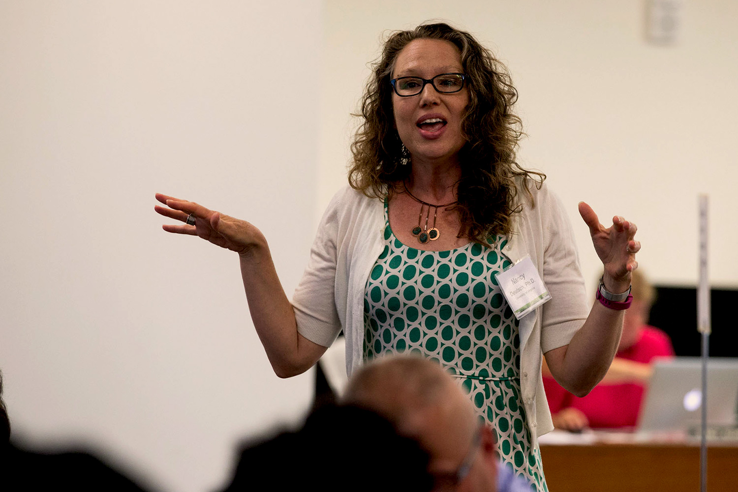 Nancy Deutsch, an associate professor in the Curry School of Education, led a discussion on developing strategies to prevent and respond to incidences of violence on college campuses.