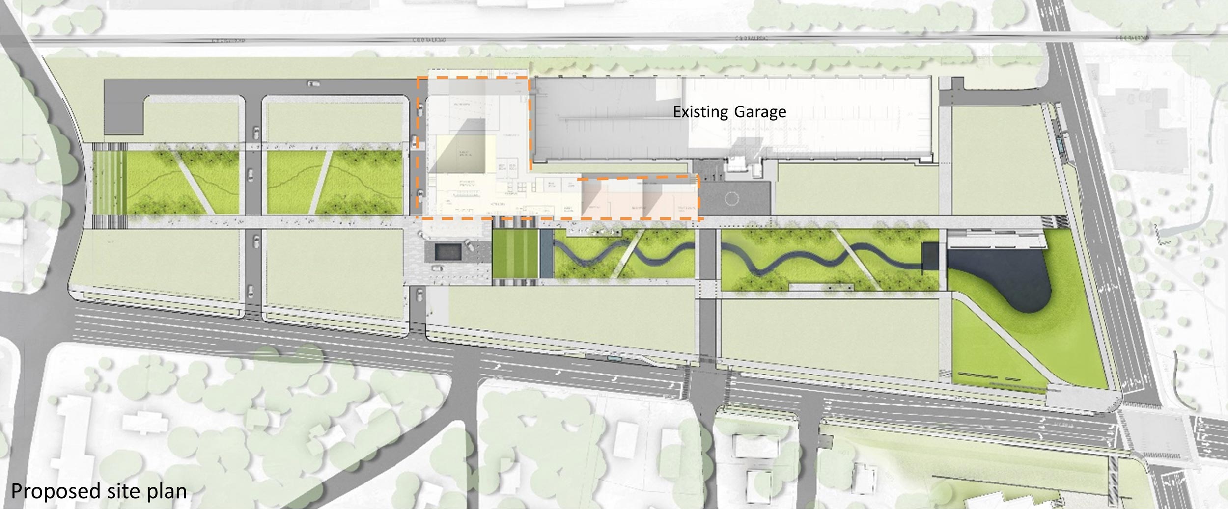 Aerial digital rendering of the ivy corridor project