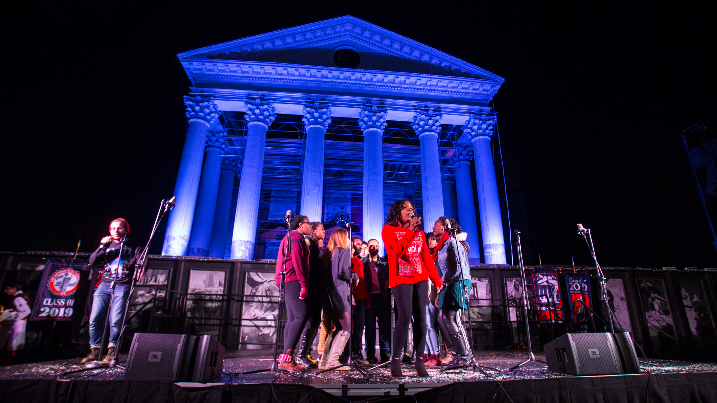 Several student a cappella groups, from the University and beyond, performed during Lighting of the Lawn. 