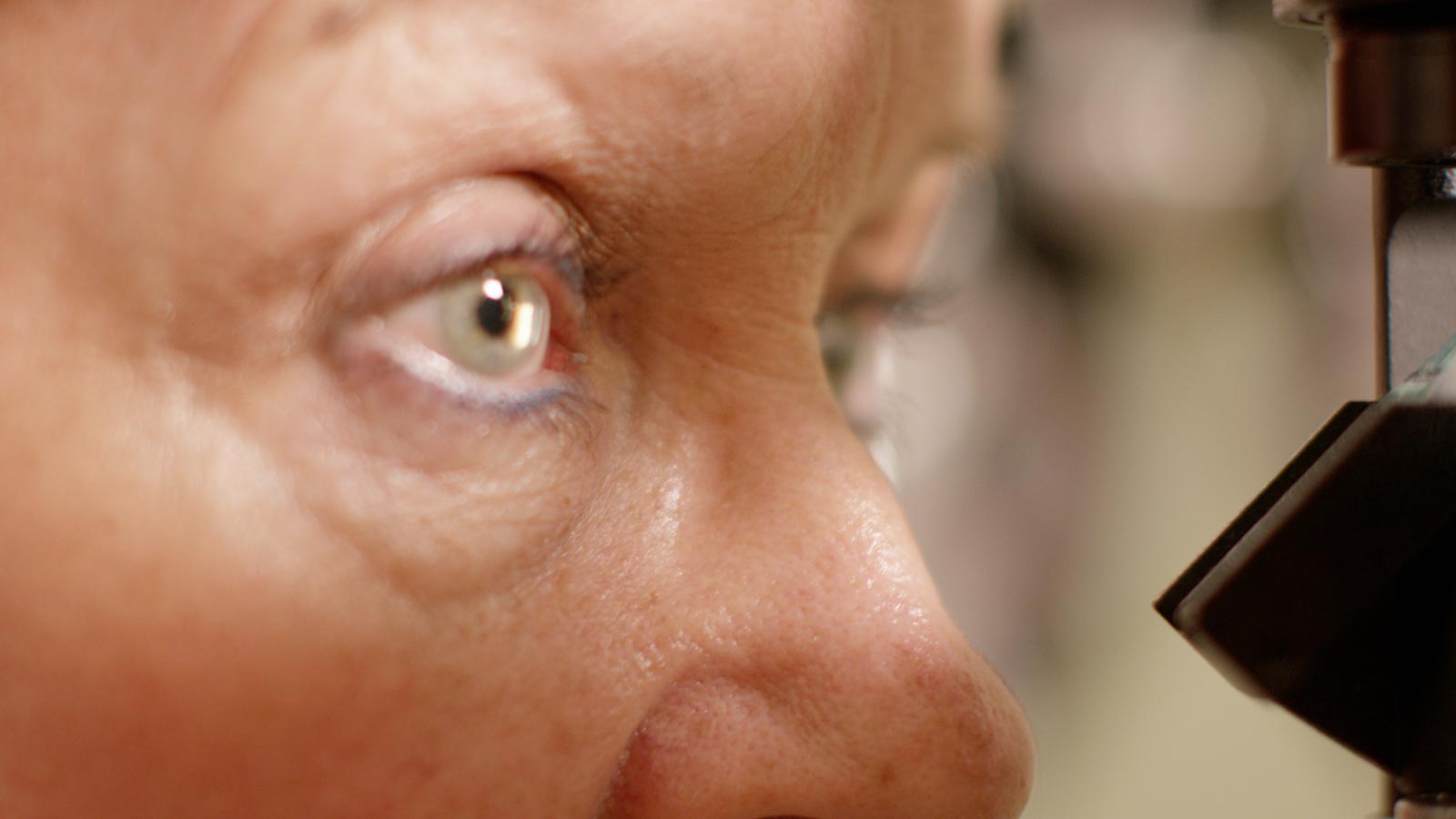 Up close view of a person eye
