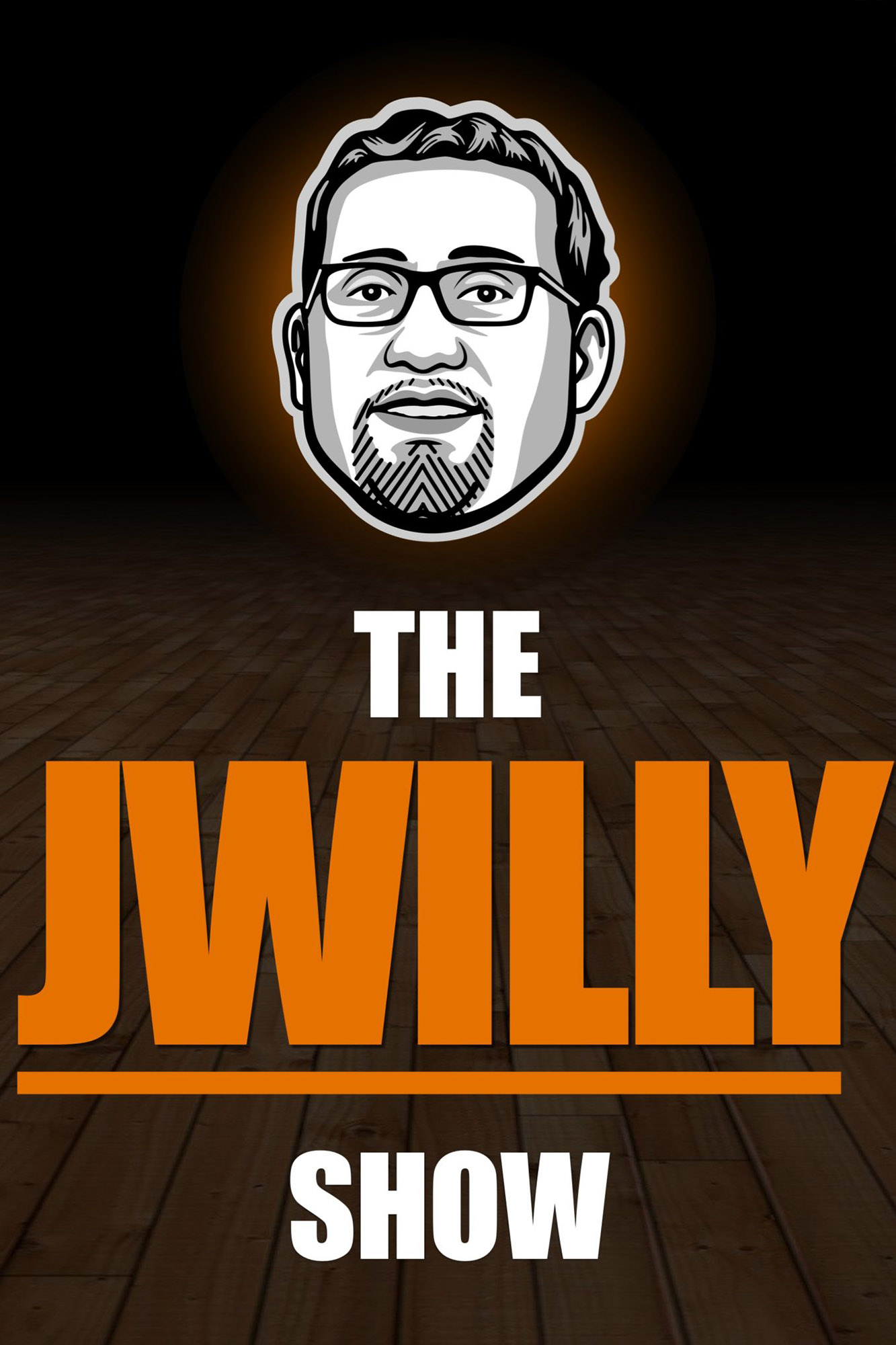 illustrated head with the text The J-Willy Show