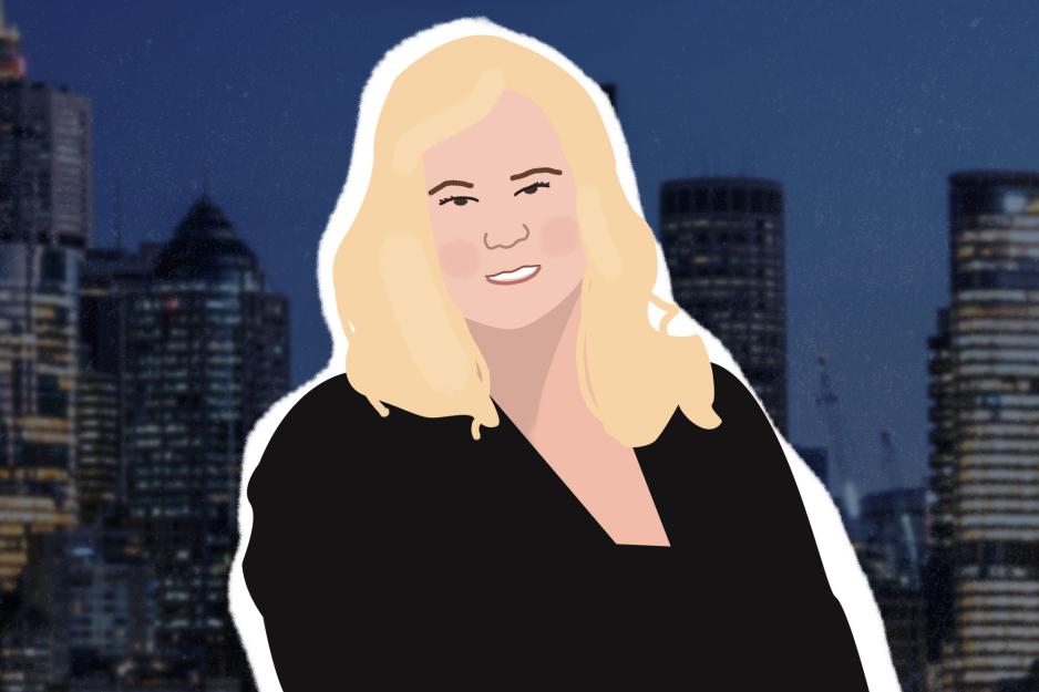 A digital drawing of Amy Schumer