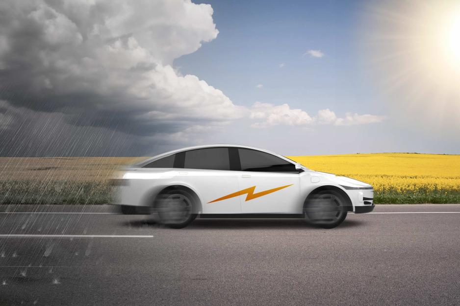 Illustration of Electric Car