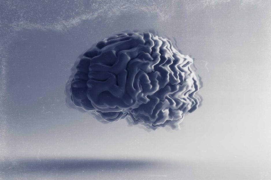 Distorted graphic of a brain