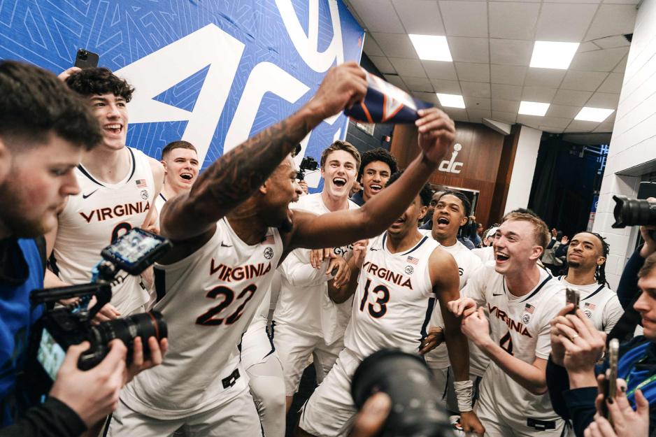 Celebration as UVA is in the NCAA tournament