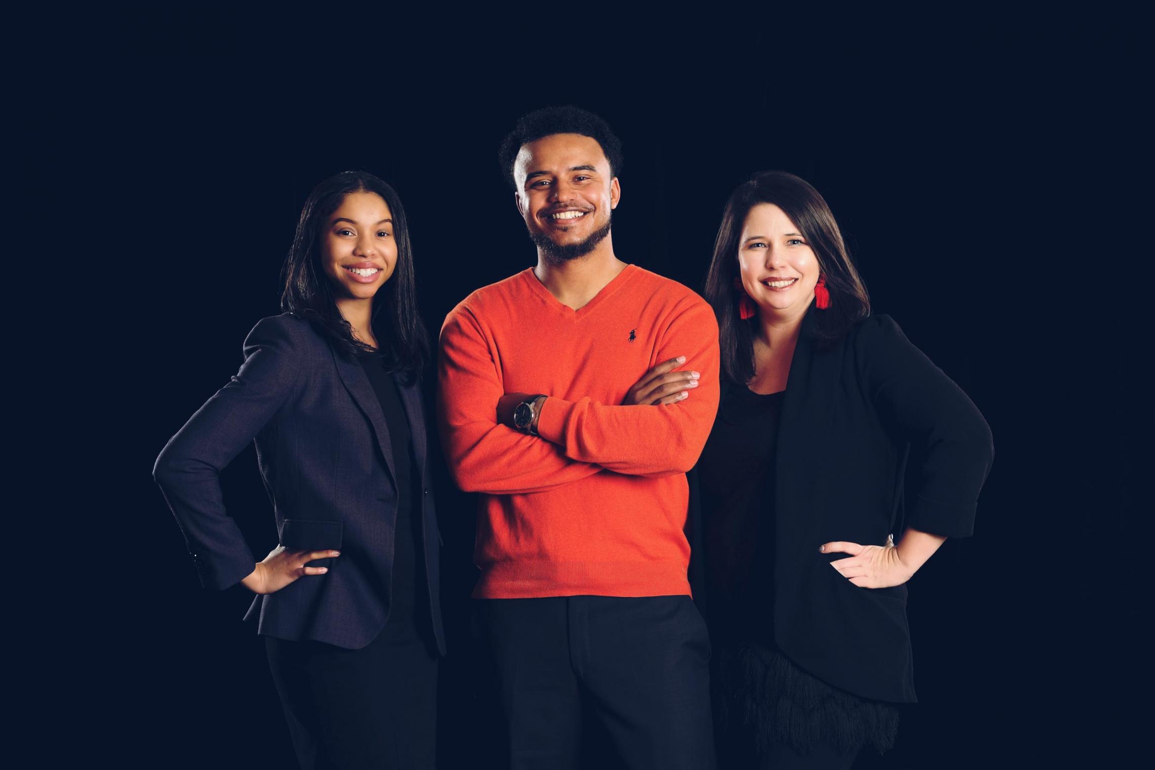 UVA alumni Kiana Hairston, Rijo Walker and Allison Doughty are gearing up for this year’s College Football Playoff. (Contributed photo) UVA alumni Kiana Hairston, Rijo Walker and Allison Doughty are gearing up for this year’s College Football Playoff.
