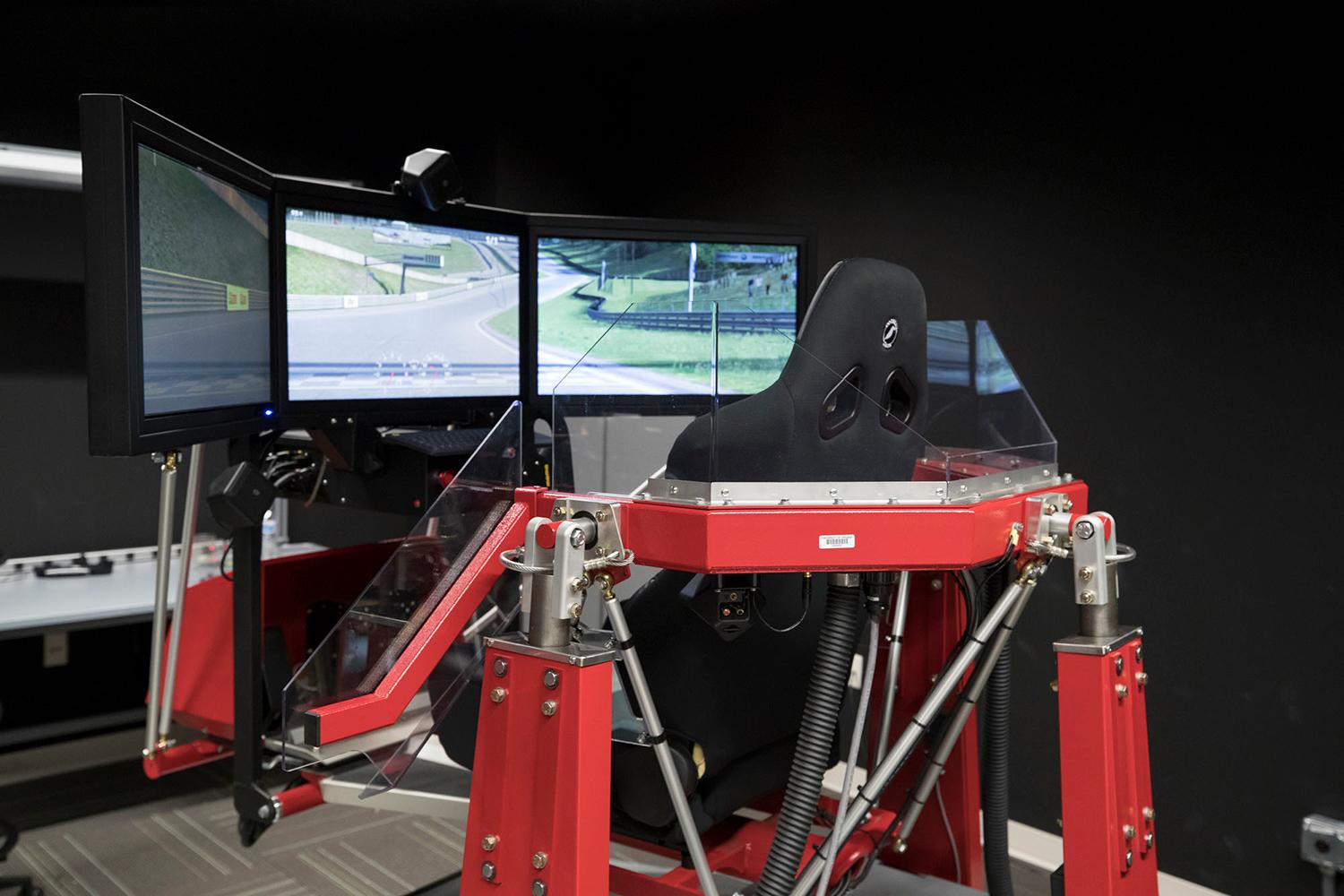 Using a simulator, for now, UVA researchers are probing the factors that lead people to feel more or less comfortable with letting go of the steering wheel. (Photos by Dan Addison, University Communications) Using a simulator, for now, UVA researchers are probing the factors that lead people to feel more or less comfortable with letting go of the steering wheel.
