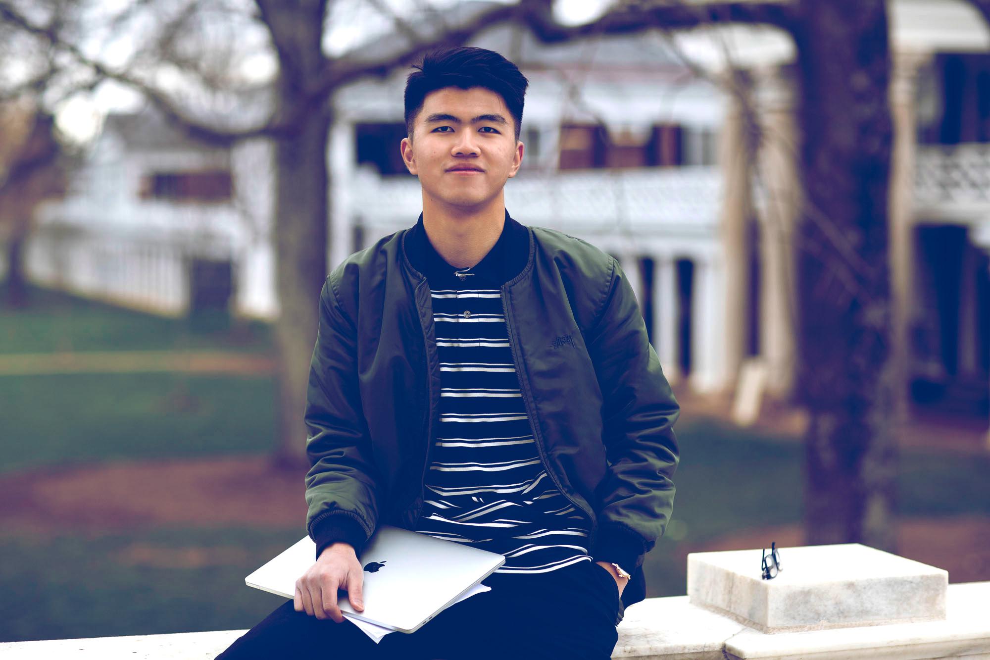 Graduating studio art student and aspiring inventor Zihan Chen will head to New York City with one patent granted and several other patents pending. (Photo by Dan Addison, University Communications) Graduating studio art student and aspiring inventor Zihan Chen will head to New York City with one patent granted and several other patents pending.