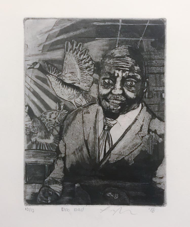 Tia Nichols print of a black man and birds