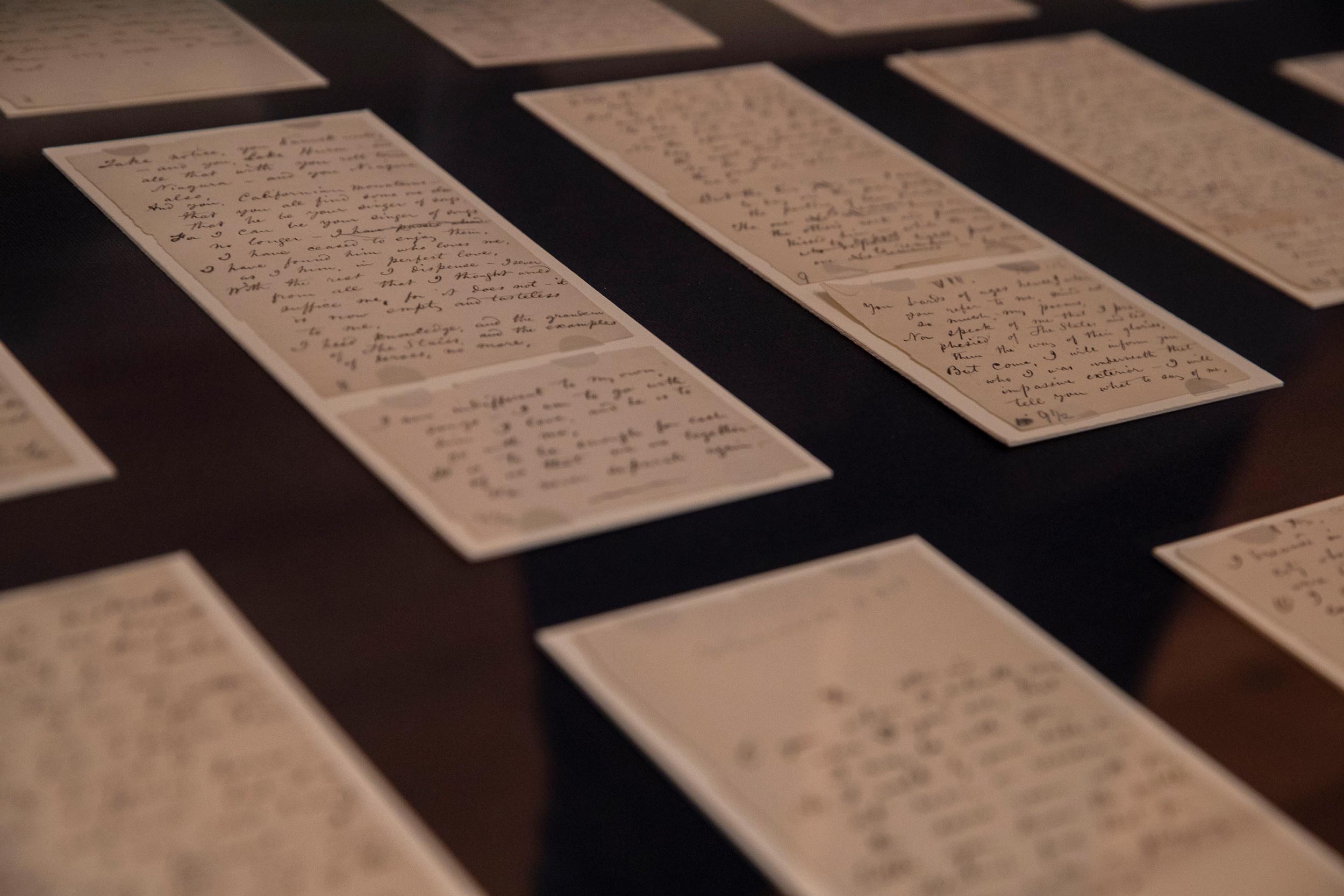 handwritten notes by Walt Whitman