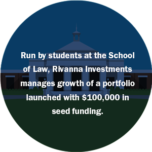 Run by students at the School of Law, Rivanna Investments manages growth of a portfolio launched with $100,000 in seed funding.