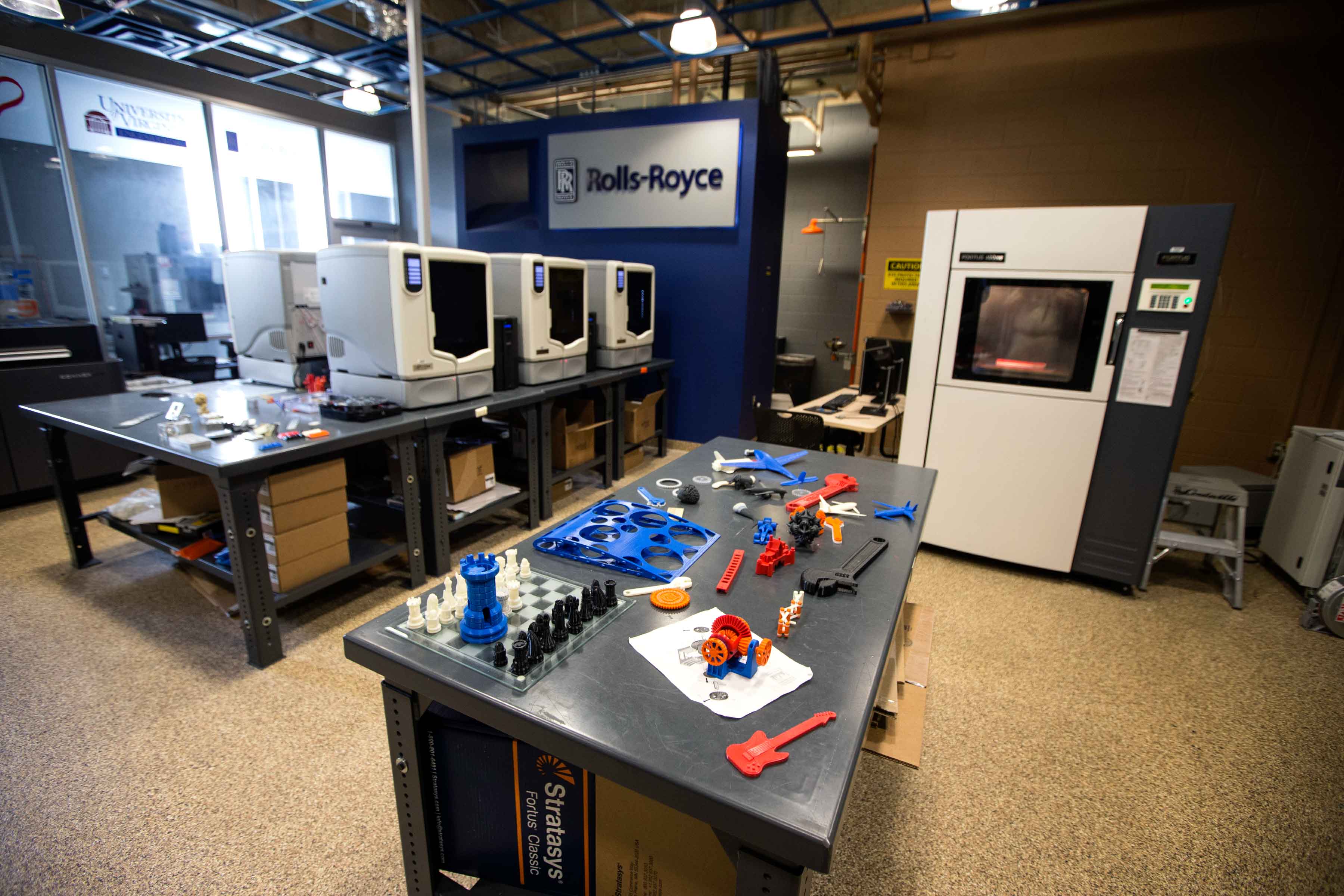 The Rapid Prototyping Lab provides students, faculty and staff with several different kinds of 3-D printers.