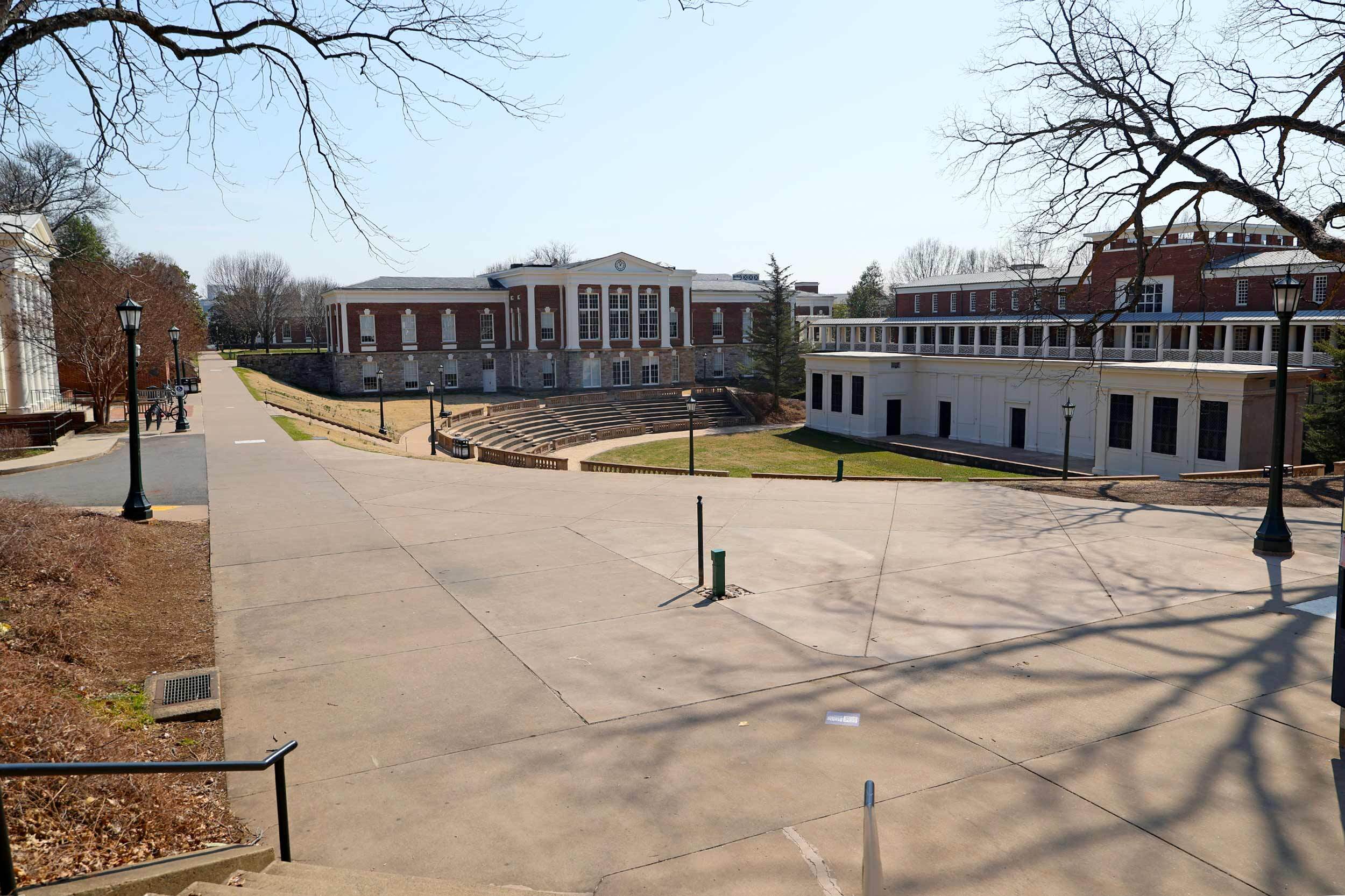 McIntire Amphitheater before students return to Grounds