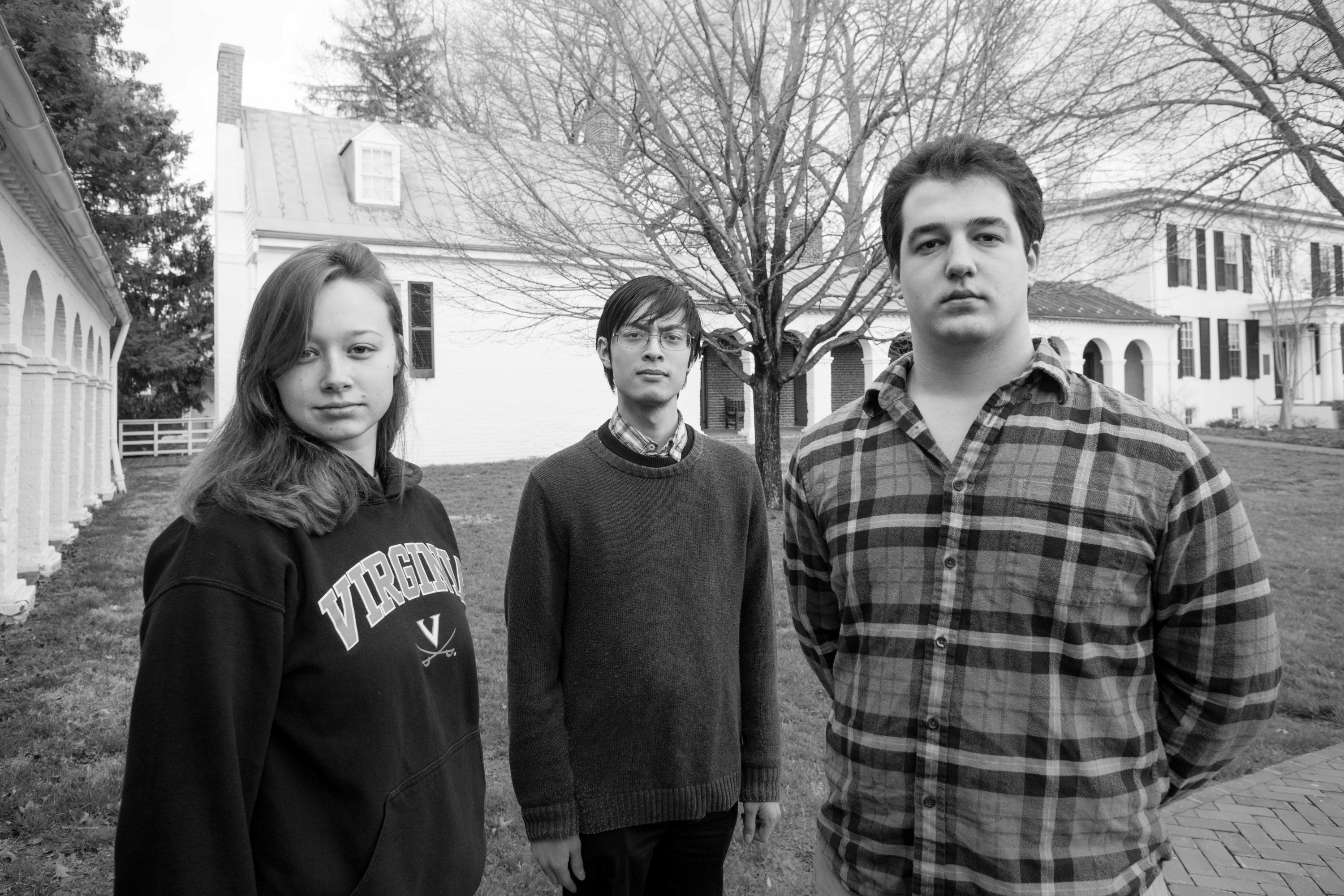 From left to right, Caitlin Muir, Daniel Van-Nostrand and Ben Camber began working on the film project this spring. Photo by Eduardo Montes-Bradley.