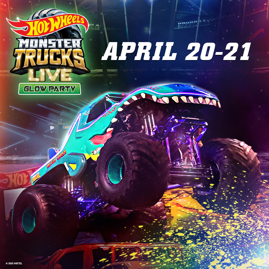 Hot Wheels Monster Trucks Live Glow Party, April 20-21