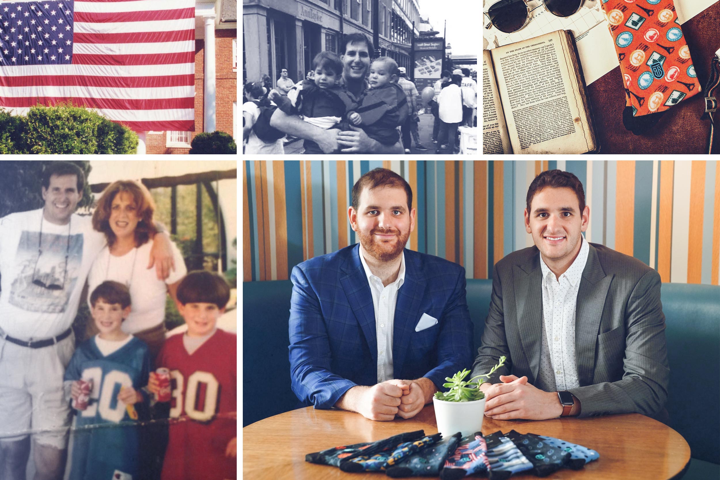 Collage of images of Dan Friedman and his family