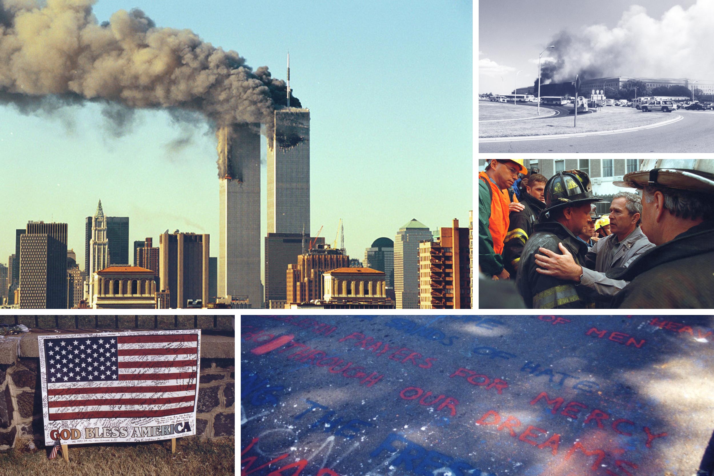 Collage of images from 9/11