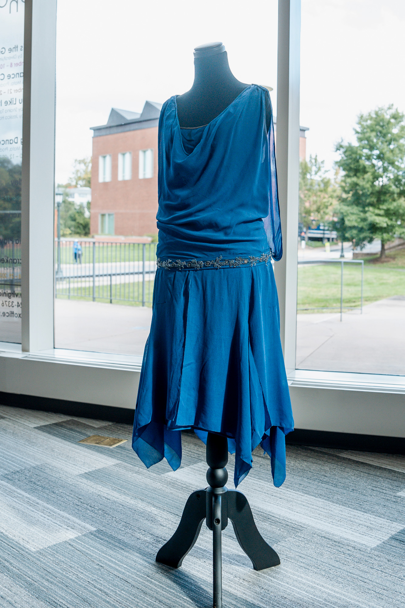 Full length view of a dress from the 1920s.