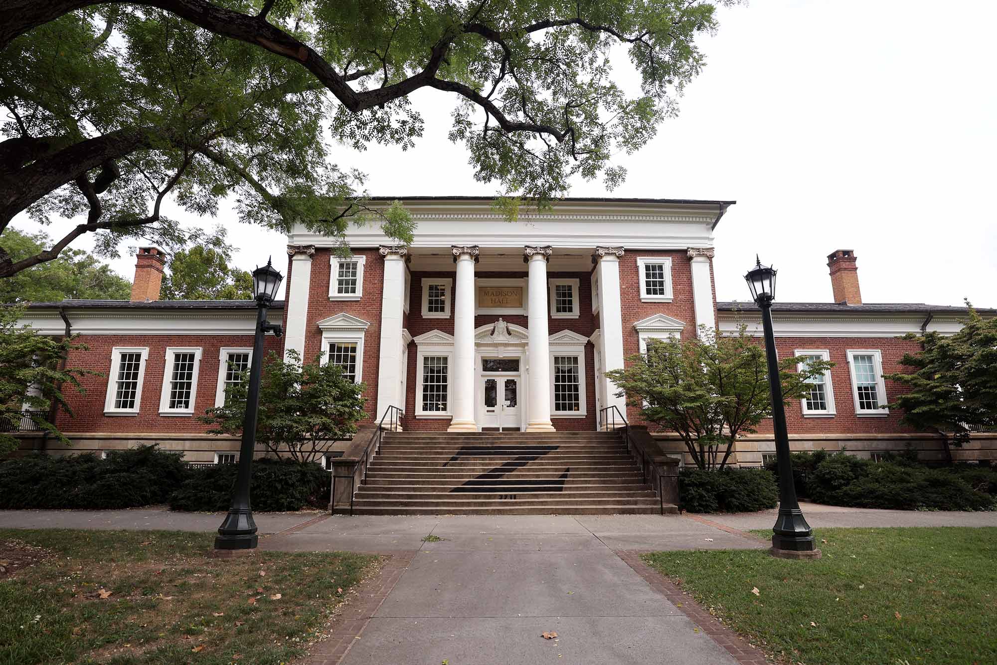 Madison Hall on a cloudy day