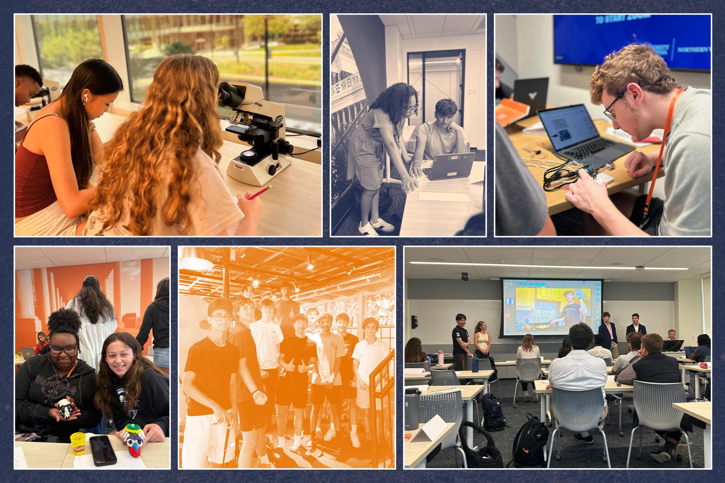 collage of students participating in vocational training 