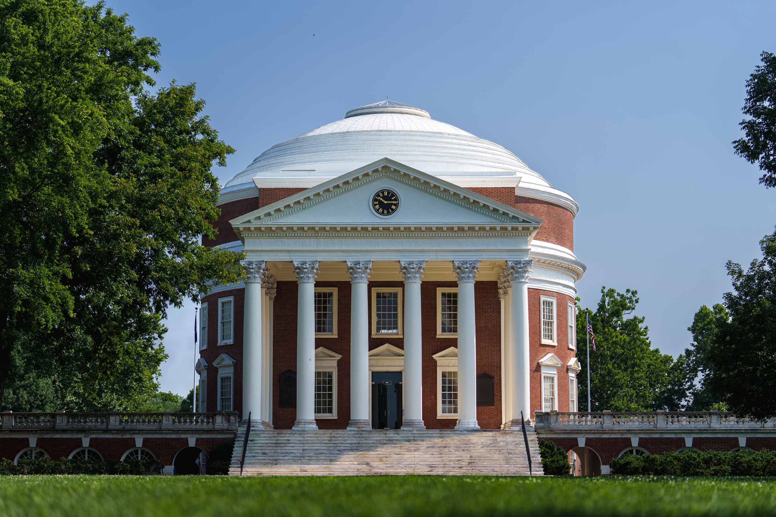 The Lawn side of the Rotunda on a sunny day