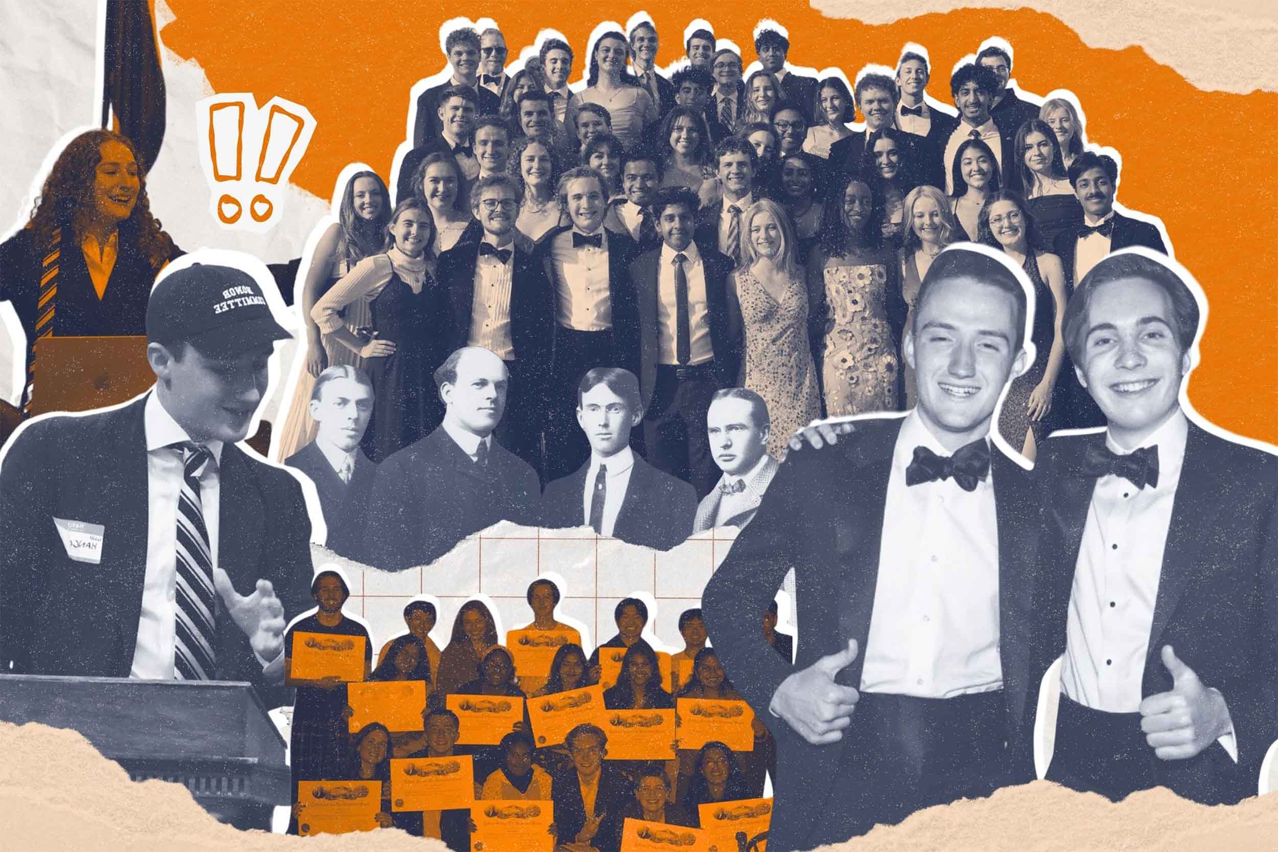 collage of many members of the Jefferson Literary and Debating Society