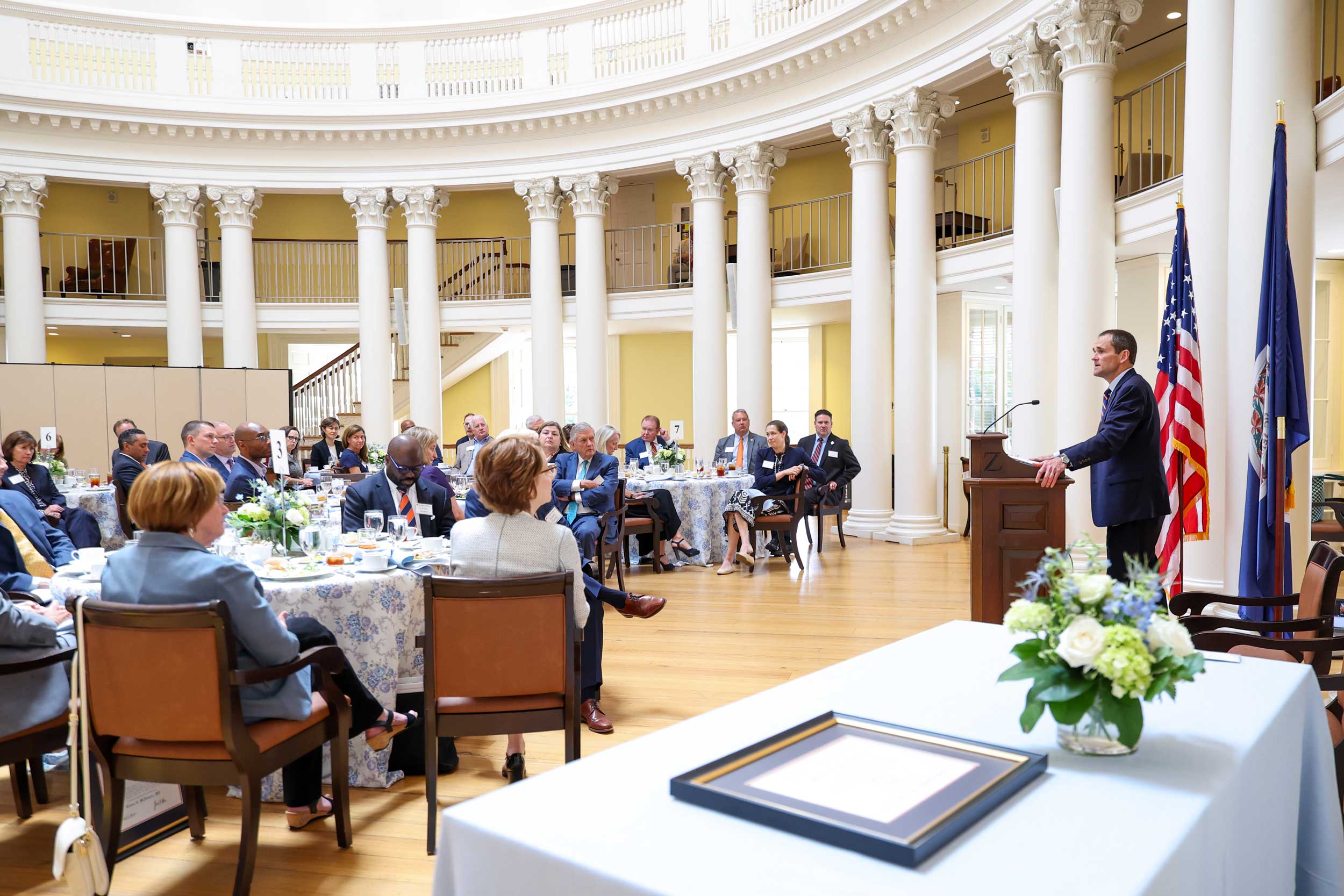 UVA President Jim Ryan speaking at the 2025 Thomas Jefferson Awards